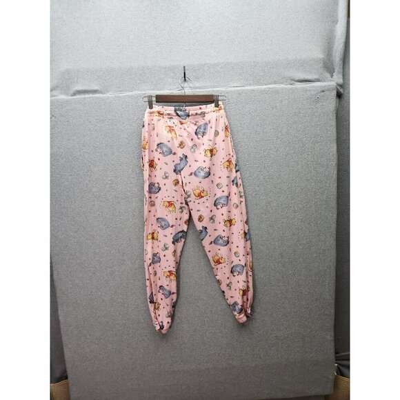 Disney Womens Pink Winnie The Pooh Print Jogger Pajama Pants Size S Polyester - Picture 3 of 4
